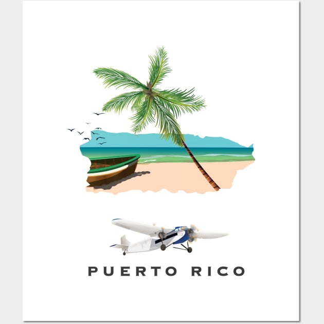 puerto rico travel poster Wall Art by nickemporium1